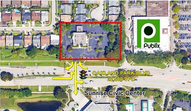 10251 W Oakland Park Blvd, Sunrise, FL - AERIAL map view