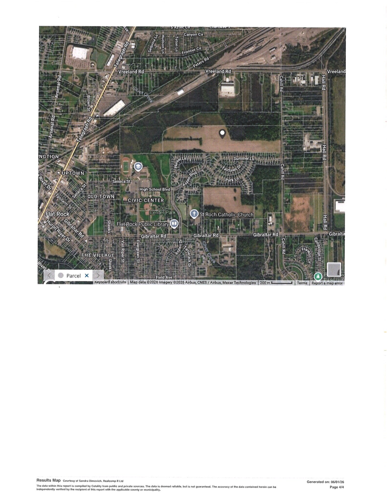 0000 Cahill, Flat Rock, MI for sale Aerial- Image 1 of 2