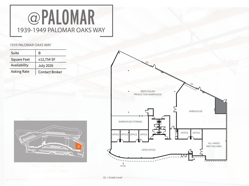 1939 Palomar Oaks Way, Carlsbad, CA à louer Plan d’étage- Image 1 de 1