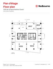 1010 Rue De La Gauchetière O, Montréal, QC à louer Plan d’étage- Image 1 de 1