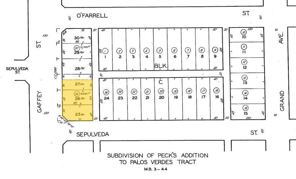 312 N Gaffey St, San Pedro, CA à louer - Plan cadastral - Image 3 de 22