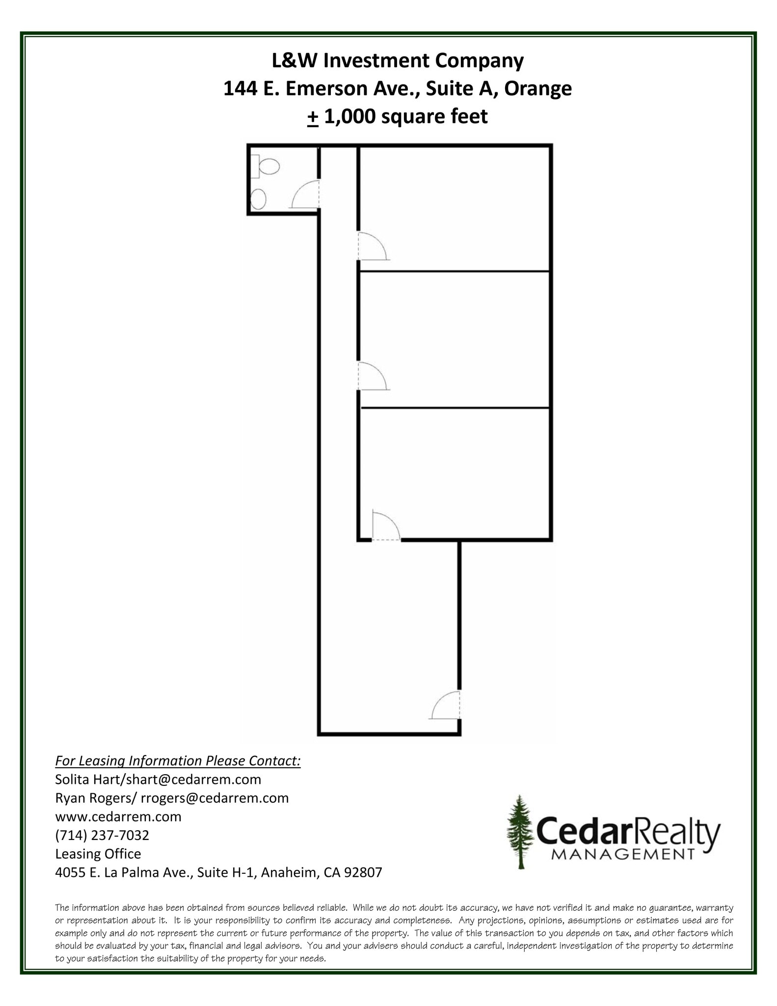 144-210 E Emerson Ave, Orange, CA for lease Site Plan- Image 1 of 1