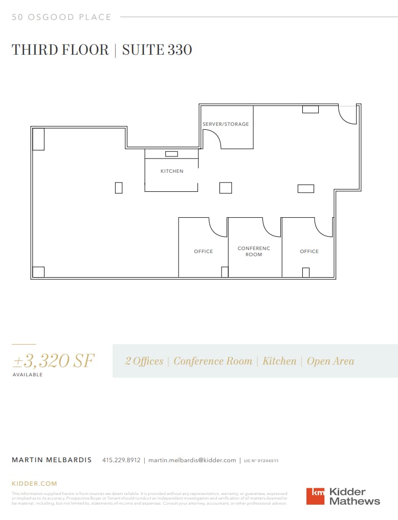 50 Osgood Pl, San Francisco, CA for lease Floor Plan- Image 1 of 1