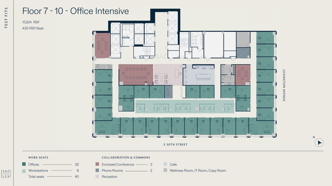 560 Lexington Ave, New York, NY à louer Plan d’étage- Image 1 de 4