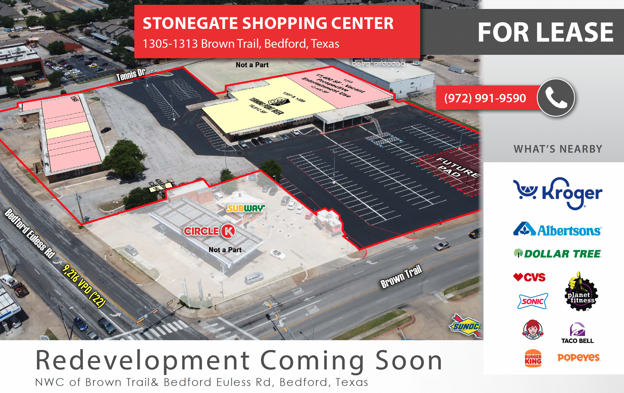 1301-1313 Brown Trl, Bedford, TX for lease Building Photo- Image 1 of 9