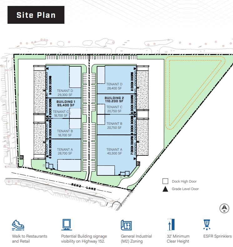Renz Industrial Center portefeuille de 2 propriétés à vendre sur LoopNet.ca Plan de site- Image 1 de 3