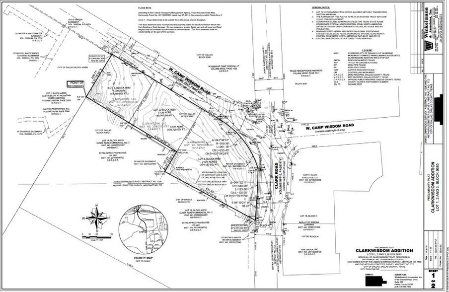 SWQ Clark Rd & Camp Wisdom Rd, Dallas, TX à vendre - Plan de site - Image 2 de 2