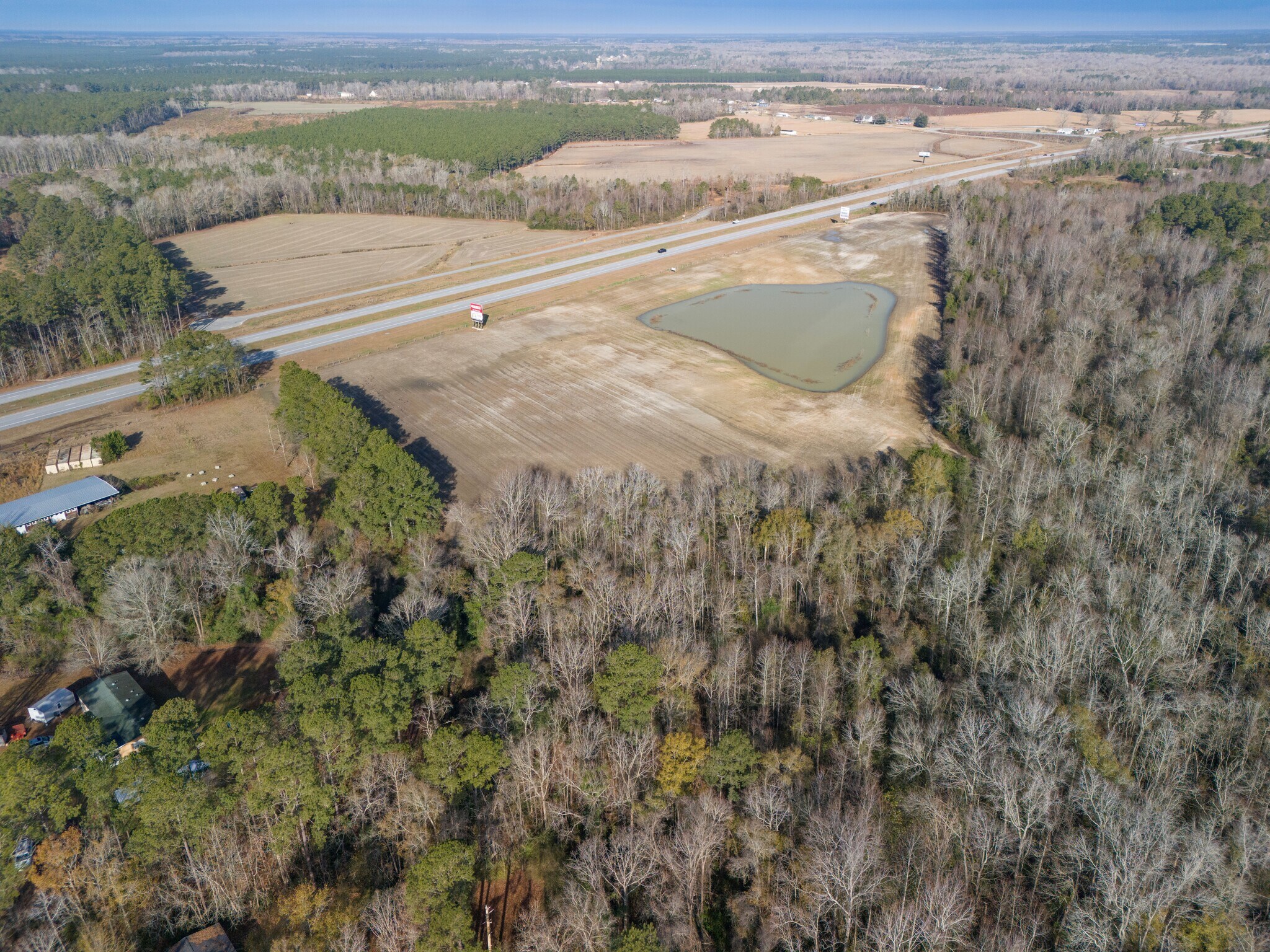 24 +- Acres Maysville Bypass, Maysville, NC for sale Aerial- Image 1 of 9