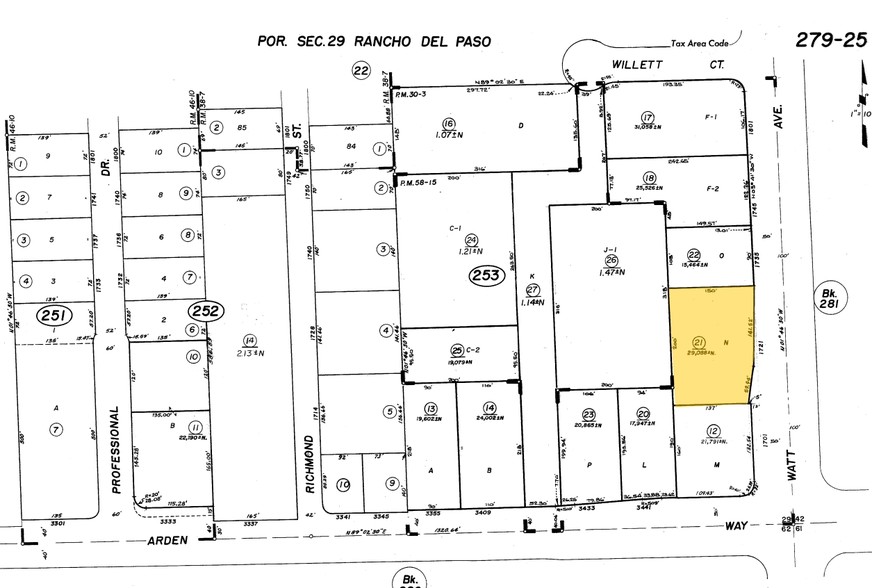 1721 Watt Ave, Sacramento, CA à vendre - Plan cadastral - Image 2 de 12