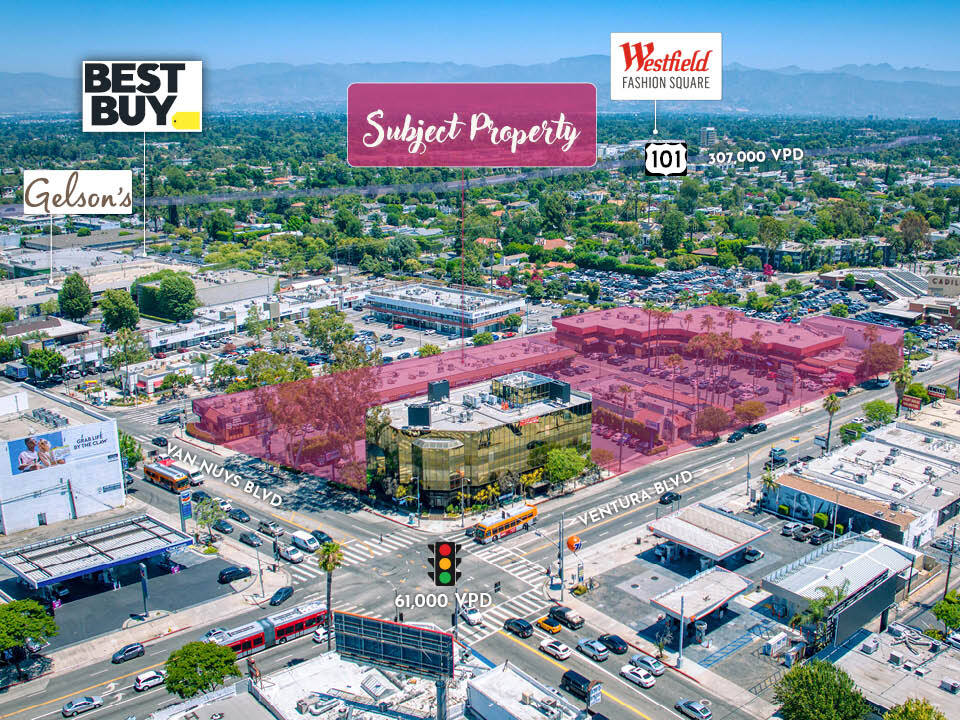 14435-14449 Ventura Blvd, Sherman Oaks, CA for lease Aerial- Image 1 of 6