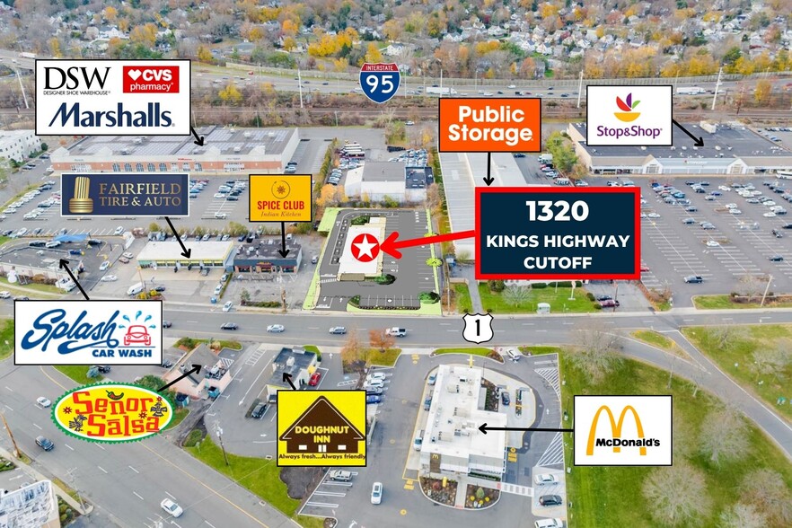 1320 Kings Hwy Cutoff, Fairfield, CT for lease - Aerial - Image 3 of 10