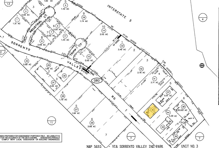 11585 Sorrento Valley Rd, San Diego, CA à vendre - Plan cadastral - Image 1 de 1