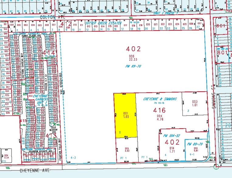 W Cheyenne Ave, North Las Vegas, NV à vendre - Plan cadastral - Image 2 de 2