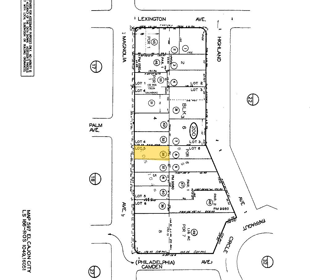 411 S Magnolia Ave, El Cajon, CA à vendre Plan cadastral- Image 1 de 1