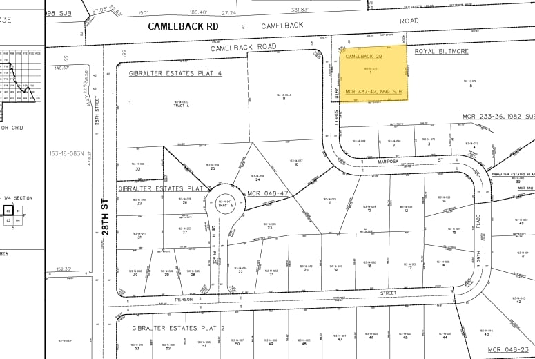2901 E Camelback Rd, Phoenix, AZ for lease - Plat Map - Image 3 of 12