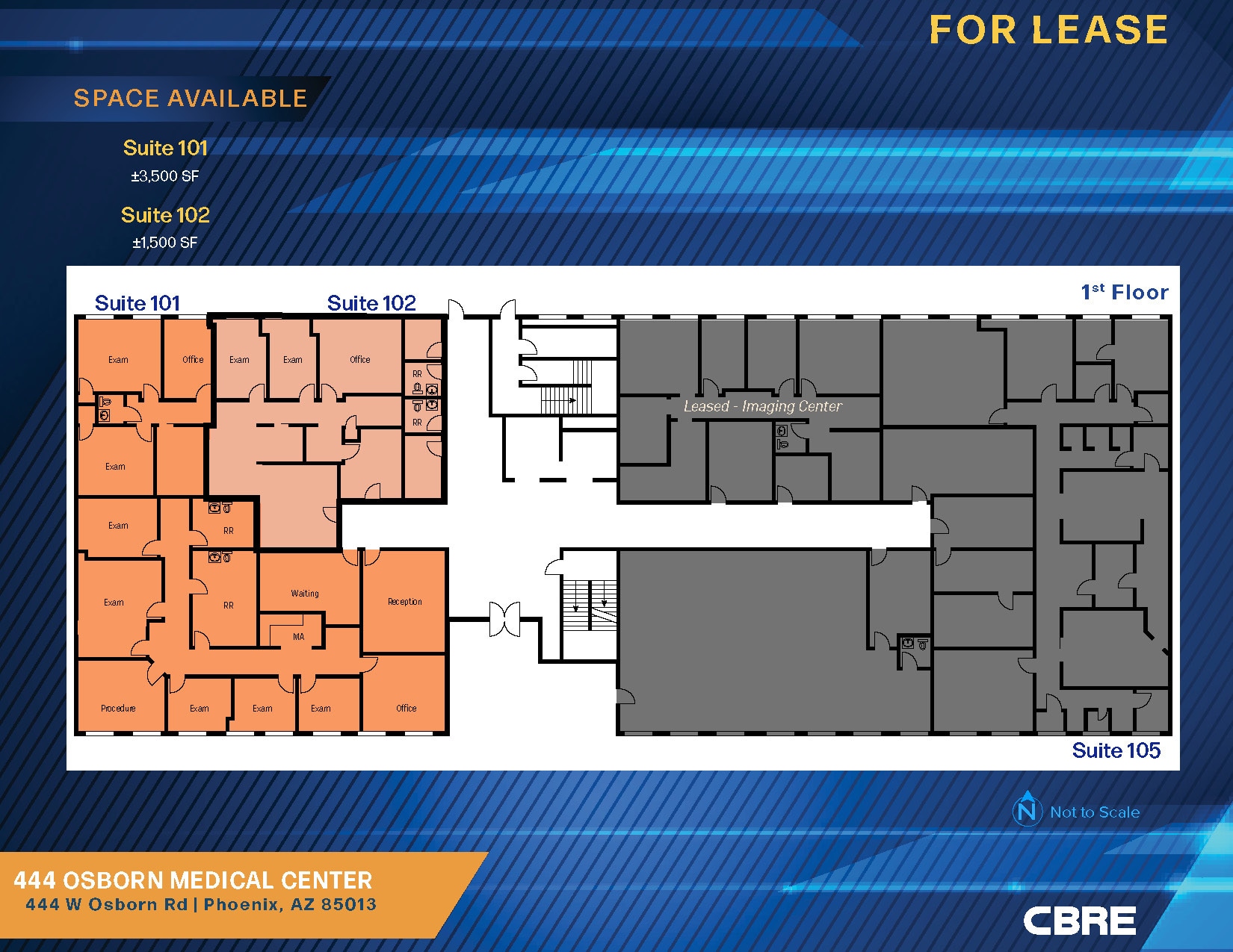 444 W Osborn Rd, Phoenix, AZ for lease Floor Plan- Image 1 of 1