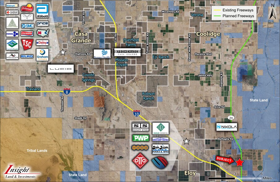 Fast Track and Milligan, Eloy, AZ à vendre - Aérien - Image 3 de 3