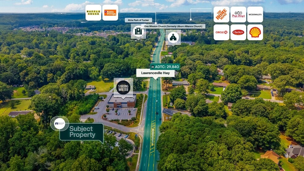 5712 Lawrenceville Hwy, Tucker, GA à vendre - Photo du bâtiment - Image 2 de 3