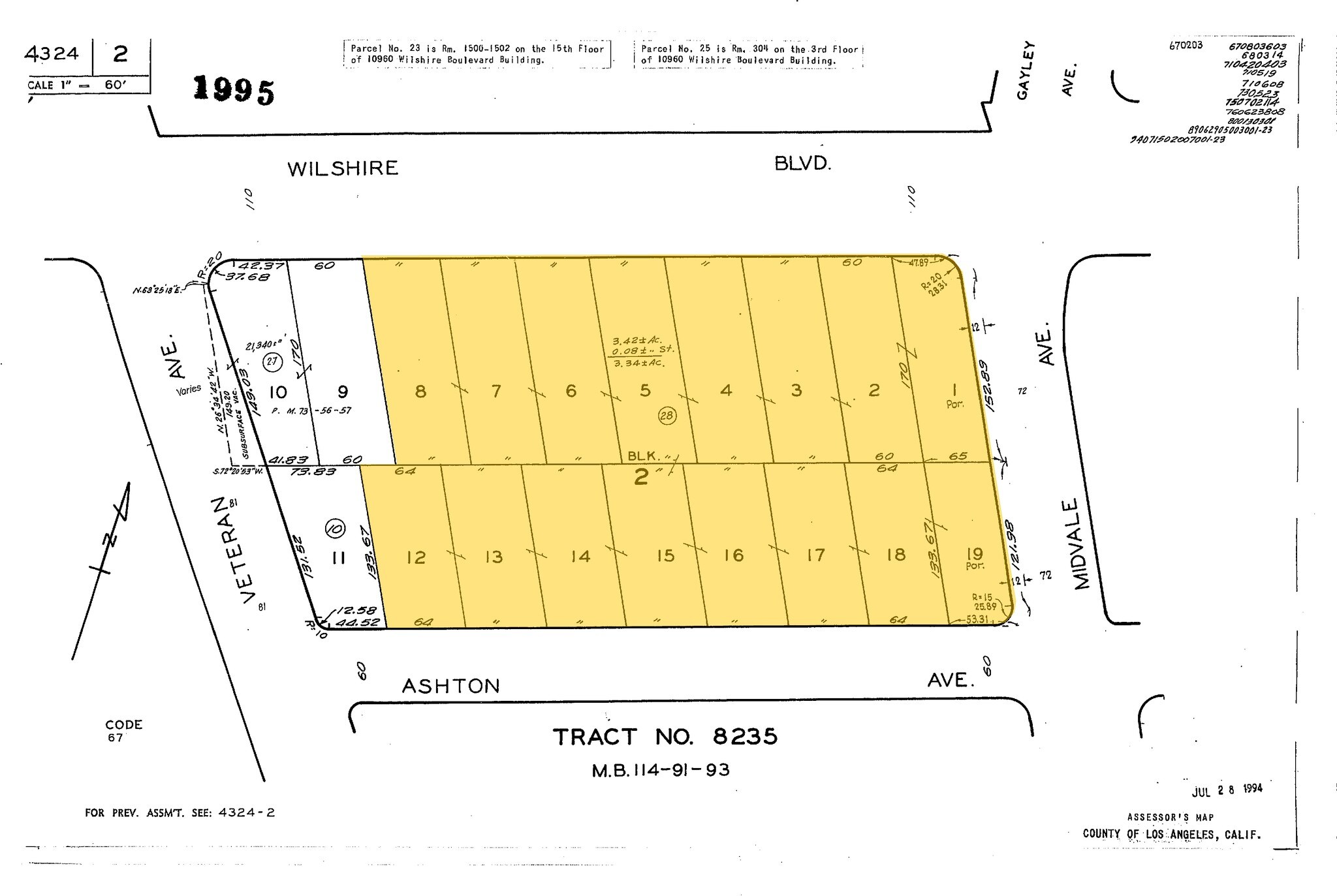 10960 Wilshire Blvd, Los Angeles, CA à louer Plan cadastral- Image 1 de 5