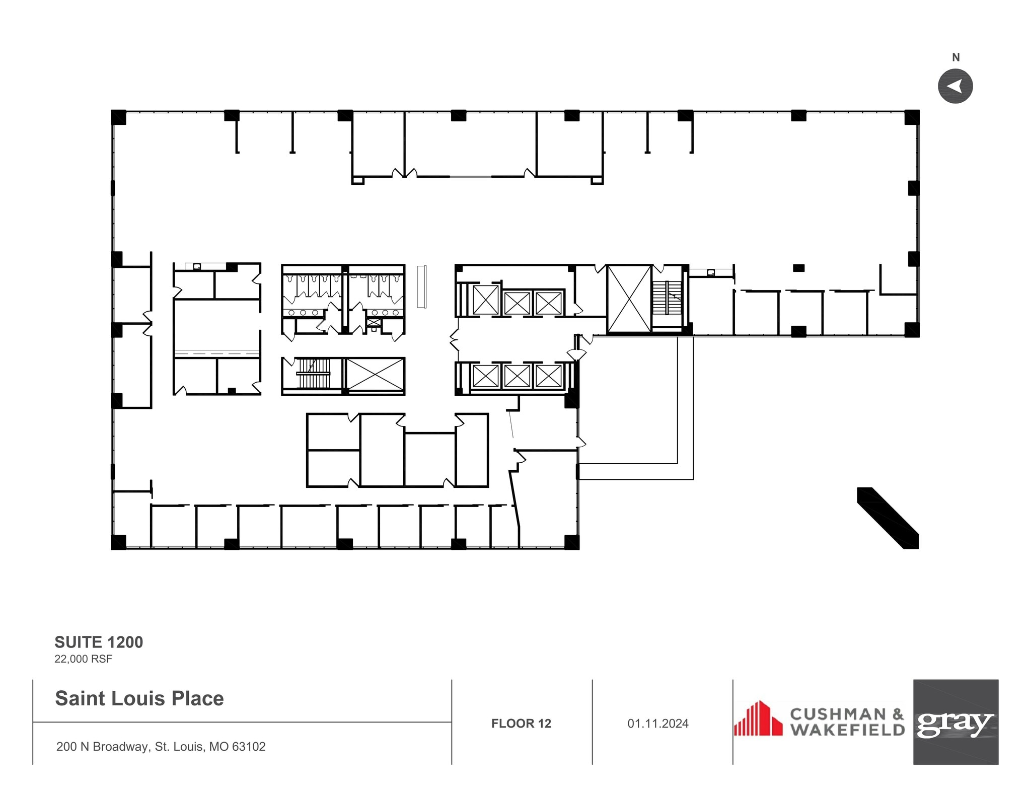 200 N Broadway, Saint Louis, MO for lease Floor Plan- Image 1 of 1