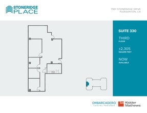 7901 Stoneridge Dr, Pleasanton, CA for lease Floor Plan- Image 1 of 2