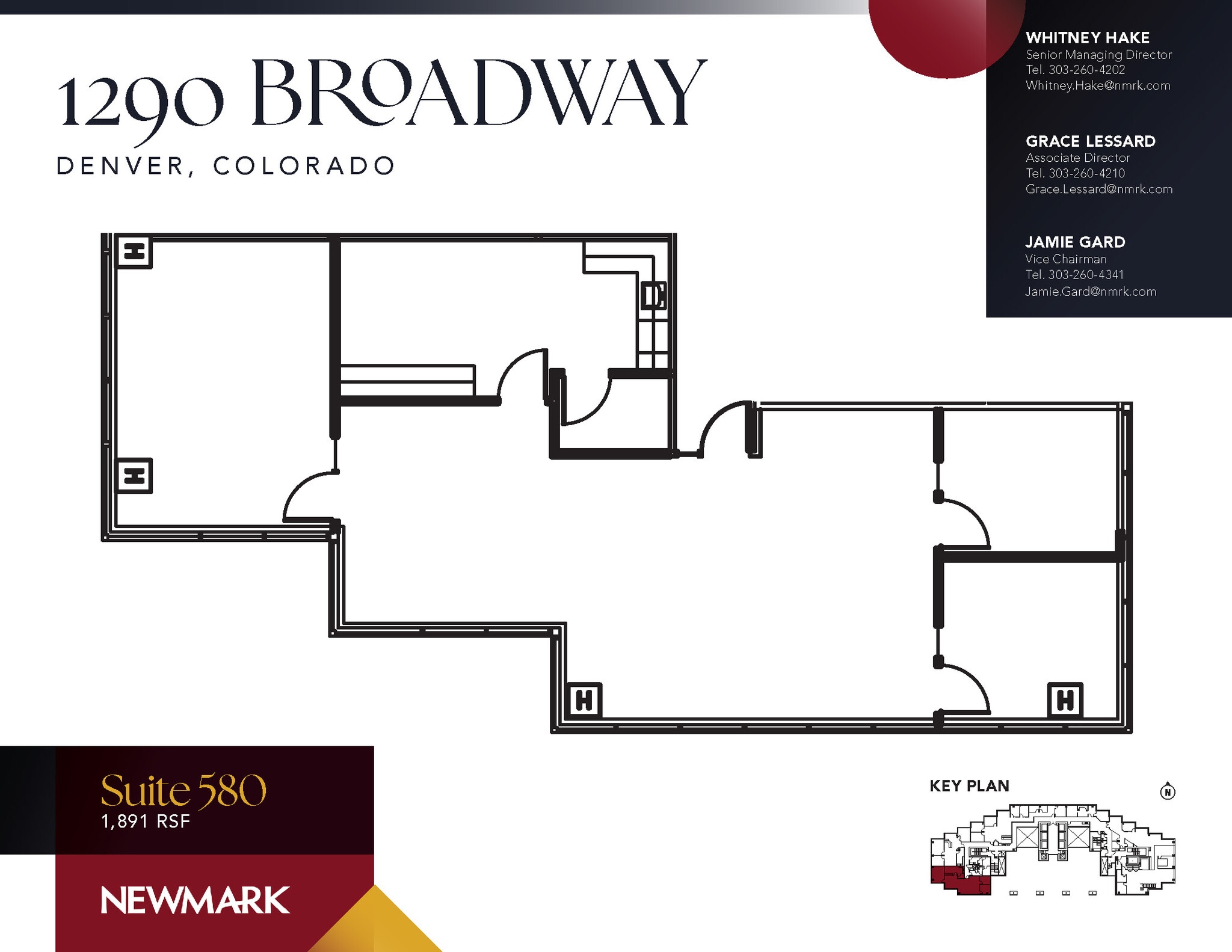1290 Broadway, Denver, CO for lease Floor Plan- Image 1 of 2