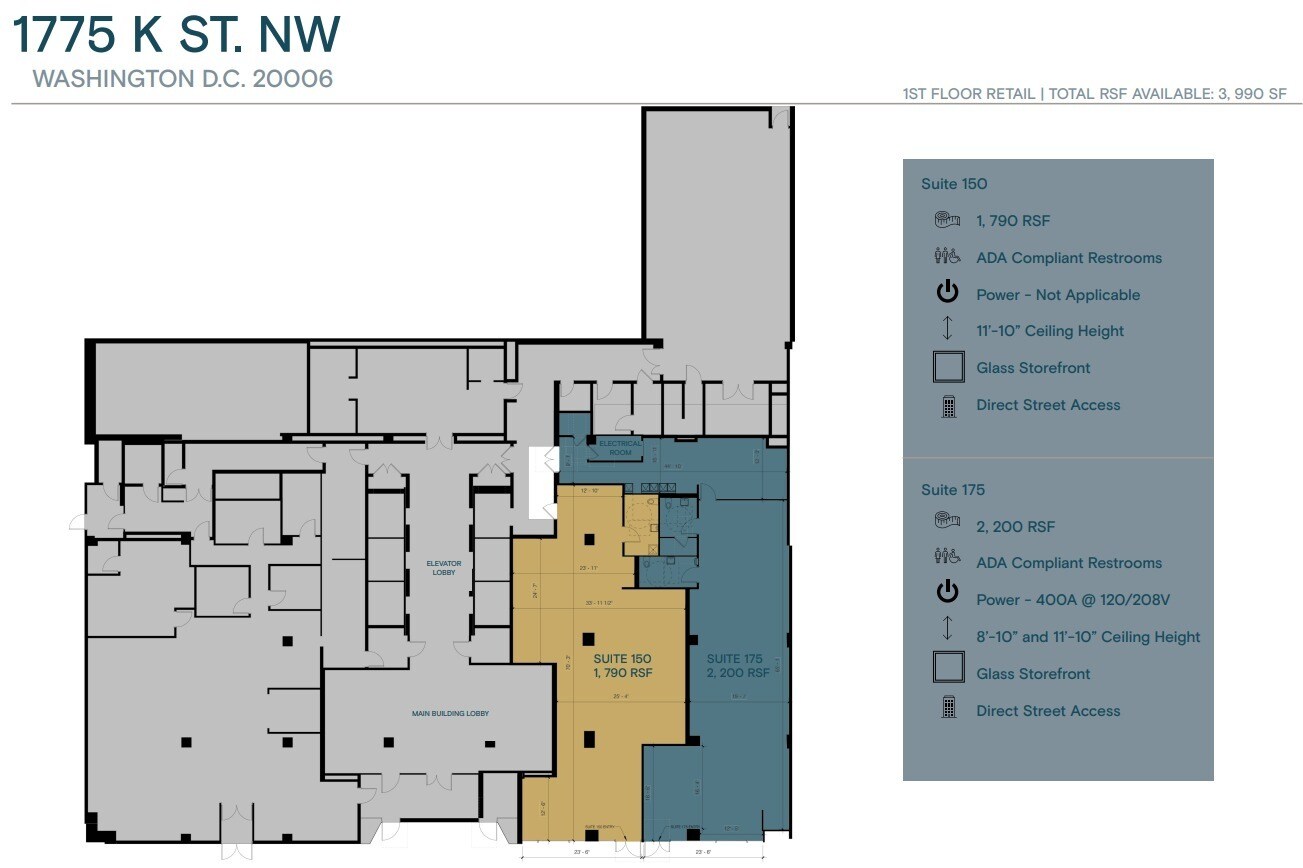 1775 K St NW, Washington, DC for lease Floor Plan- Image 1 of 1