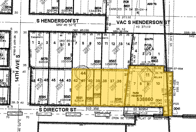 1414 S Director St, Seattle, WA à louer - Plan cadastral - Image 2 de 6