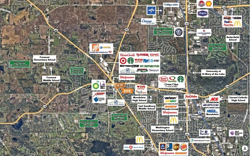 Rt 83 & Rt 176, Mundelein, IL à vendre Photo principale- Image 1 de 4