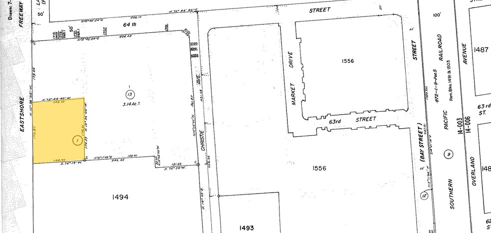 1727 64th St, Emeryville, CA for lease - Plat Map - Image 2 of 2