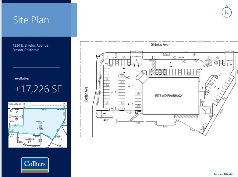 4224 E Shields Ave, Fresno, CA for lease - Site Plan - Image 2 of 2