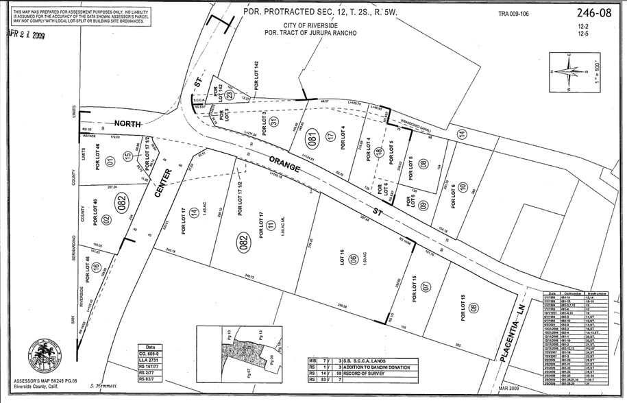 351 N Orange St, Riverside, CA à louer - Plan cadastral - Image 3 de 3