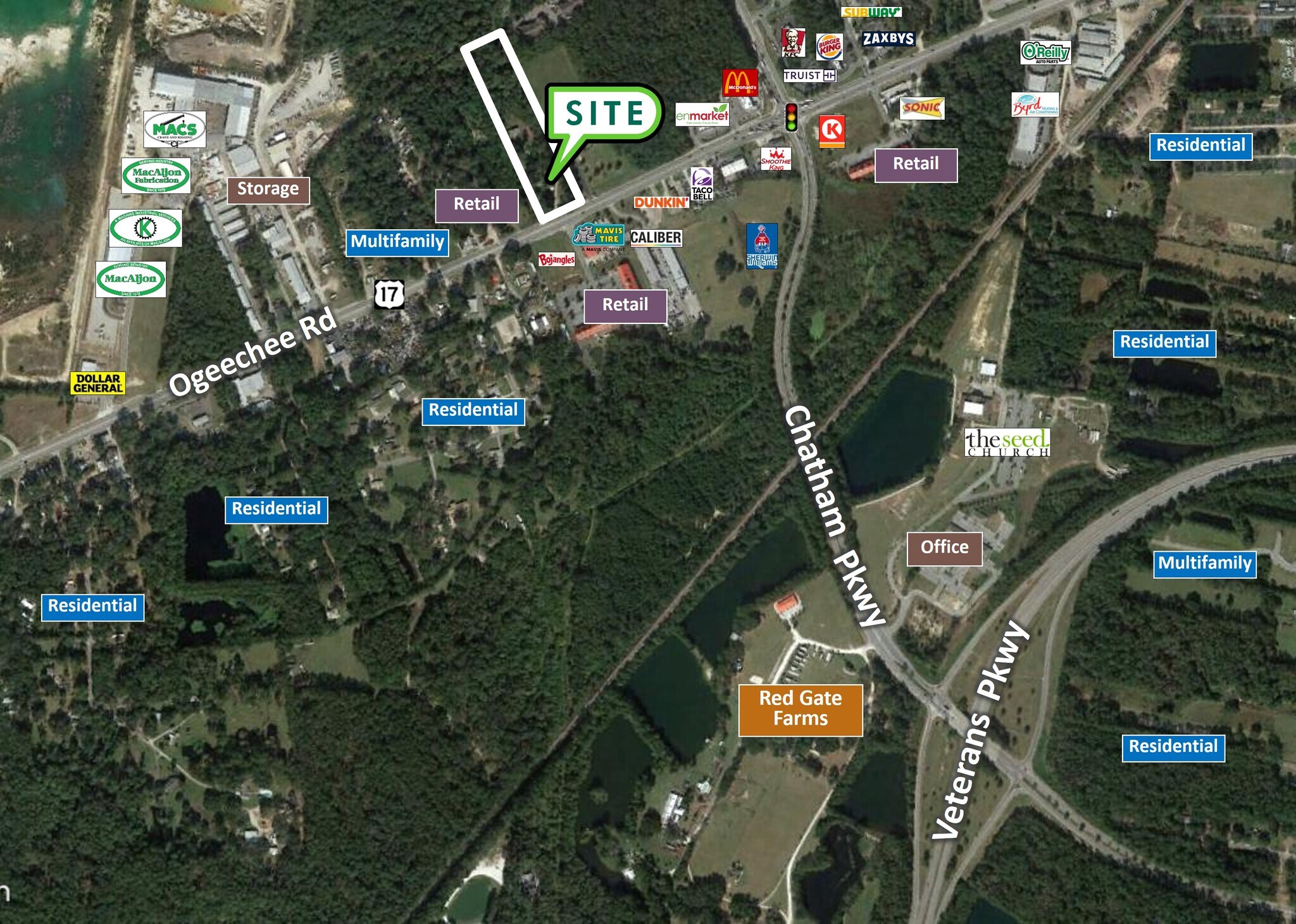 4402 Ogeechee Rd, Savannah, GA for sale Aerial- Image 1 of 7