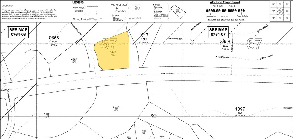 201 NE Maynard Rd, Cary, NC à vendre - Plan cadastral - Image 2 de 4