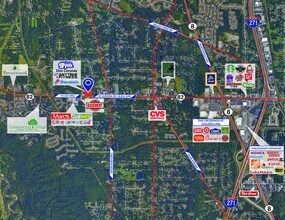 445 Aurora Rd, Sagamore Hills, OH - Aerial map view