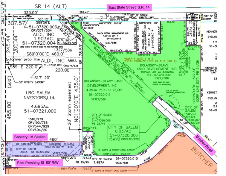 0 E State St Butcher Rd And East Pershing St, Salem, OH for sale - Site Plan - Image 3 of 22