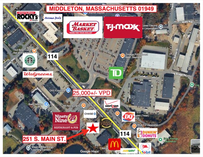 Plus de détails pour 251 S Main St, Middleton, MA - Commerce de détail à louer