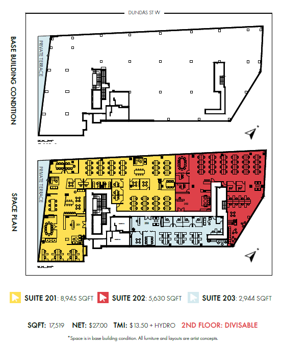 5425 Dundas St W, Toronto, ON à louer Plan d’étage- Image 1 de 1