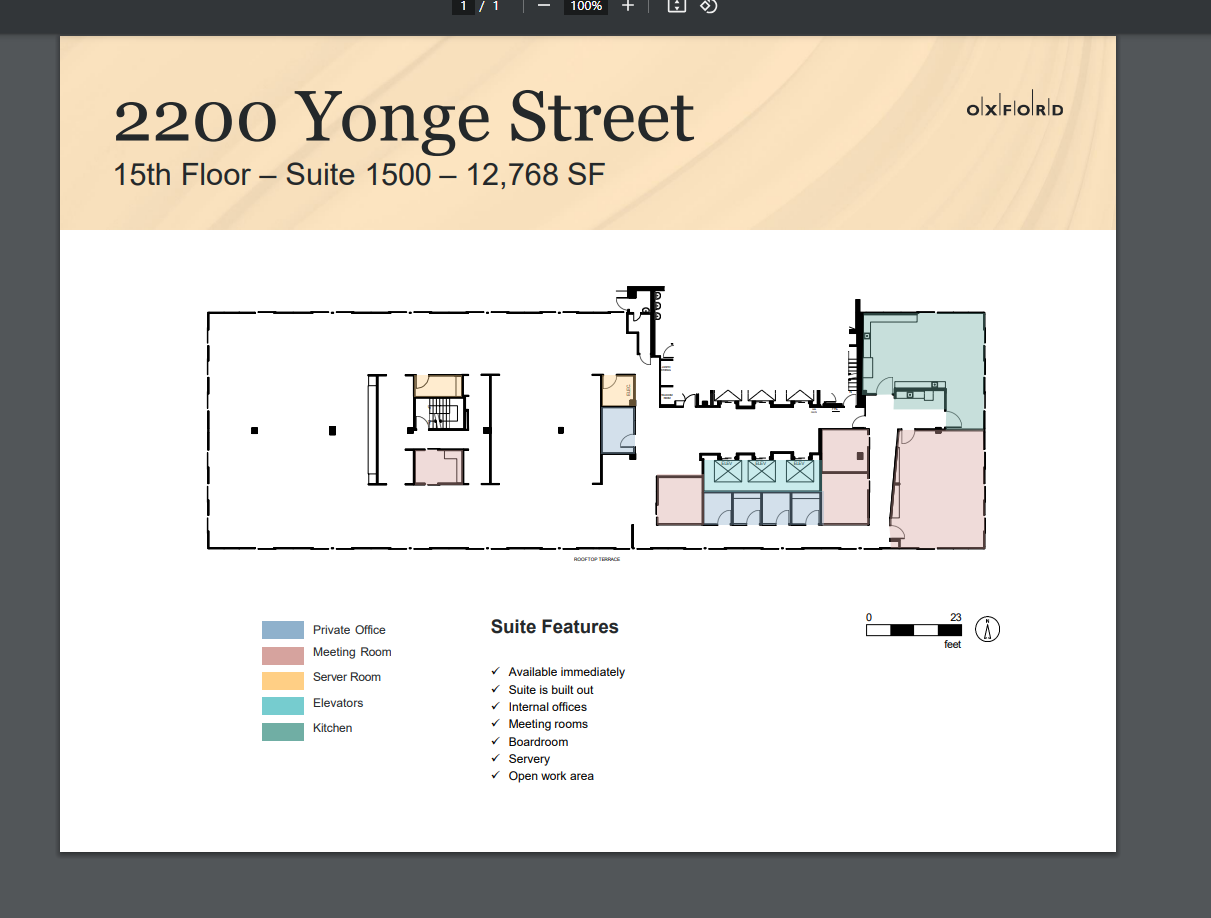 2200 Yonge St, Toronto, ON à louer Plan d’étage- Image 1 de 1