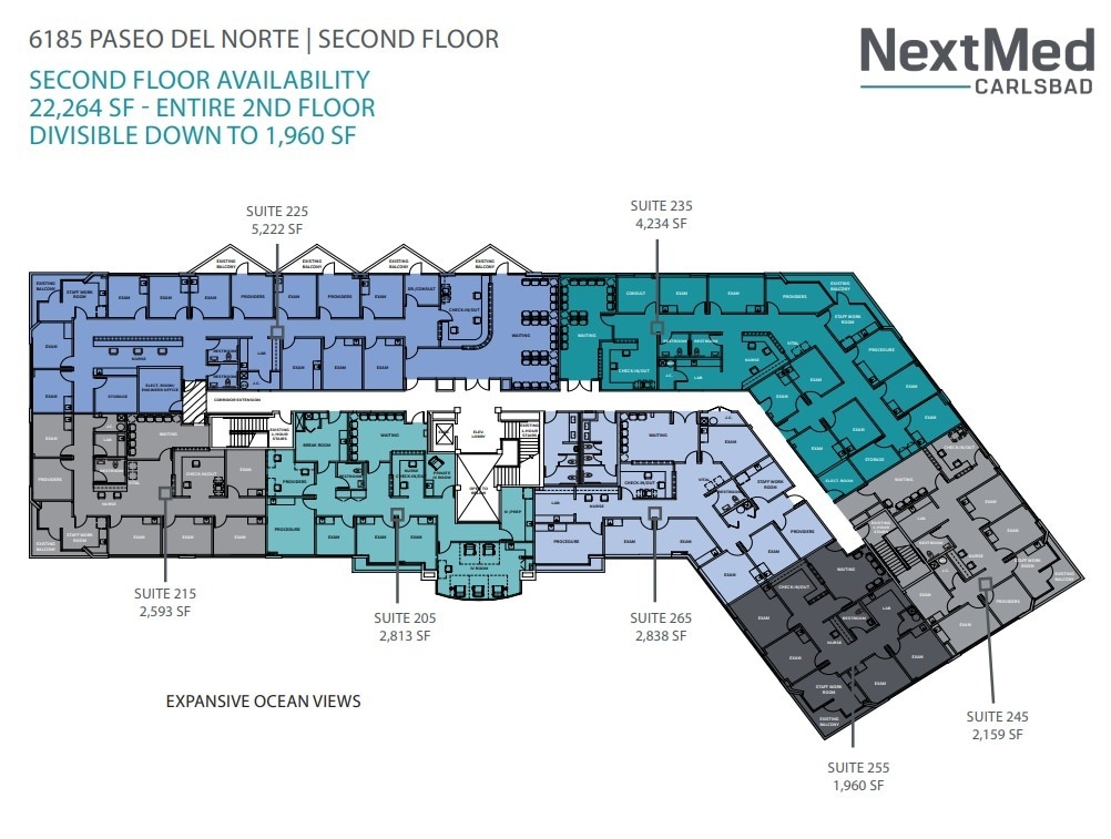 6183 Paseo del Norte, Carlsbad, CA for lease Floor Plan- Image 1 of 2