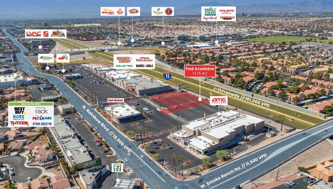 2341 N Rainbow Blvd, Las Vegas, NV for sale Aerial- Image 1 of 8