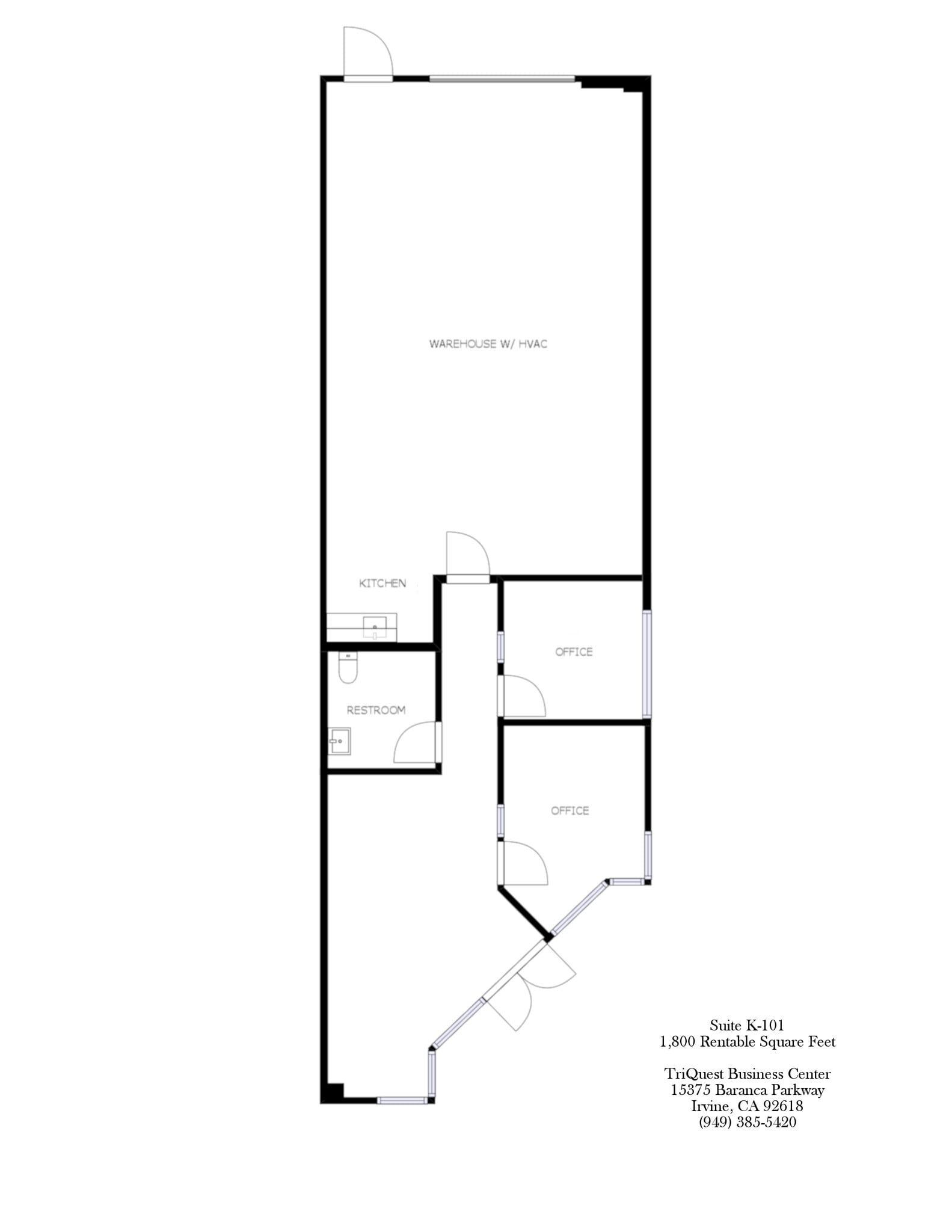 15375 Barranca Pky, Irvine, CA à louer Plan d’étage- Image 1 de 1