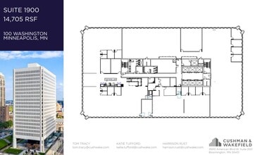 100 Washington Ave S, Minneapolis, MN à louer Plan d’étage- Image 1 de 1