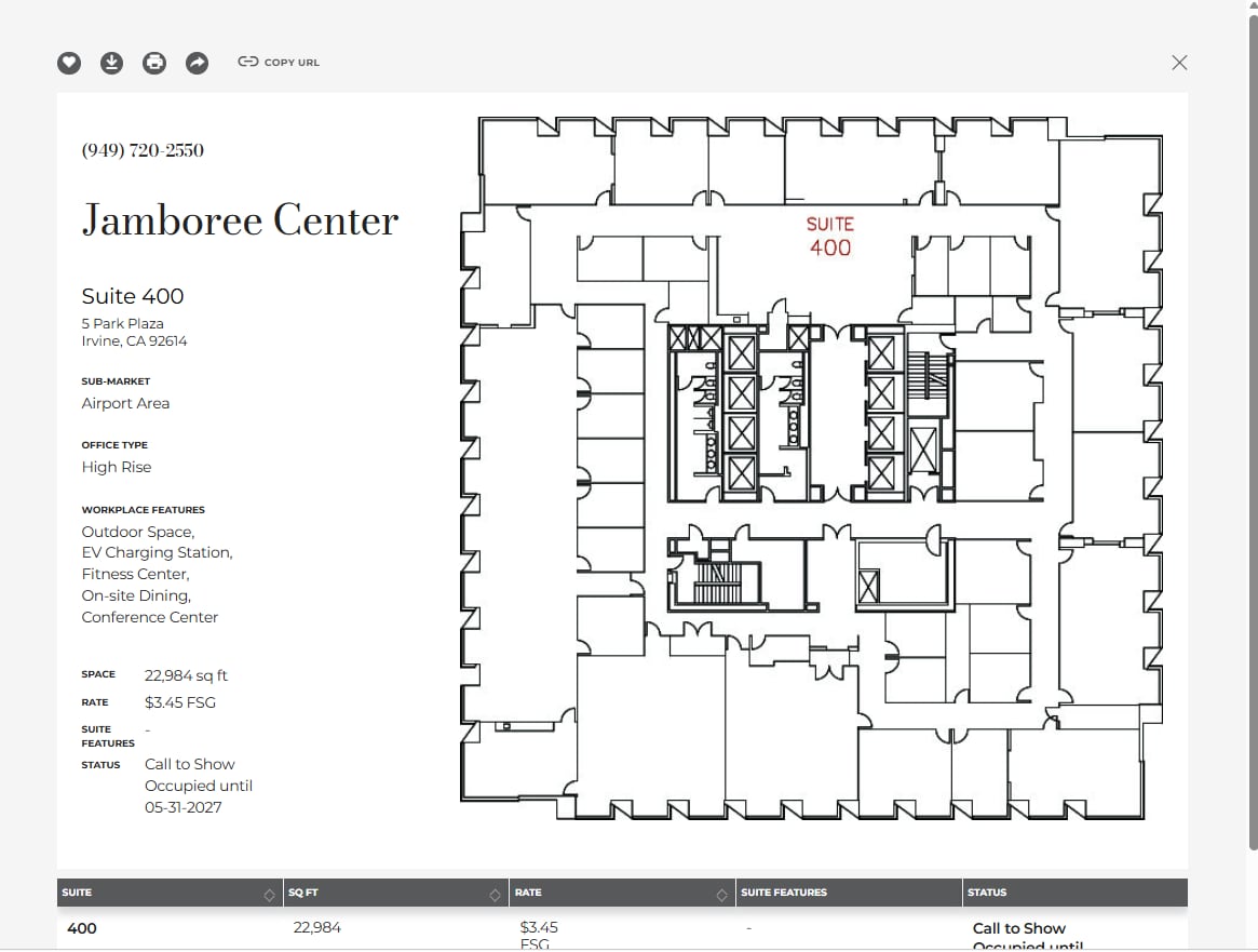 5 Park Plaza, Irvine, CA for lease Interior Photo- Image 1 of 1