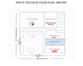 9301-9311 W Pico Blvd, Los Angeles, CA à louer Plan d’étage- Image 1 de 15