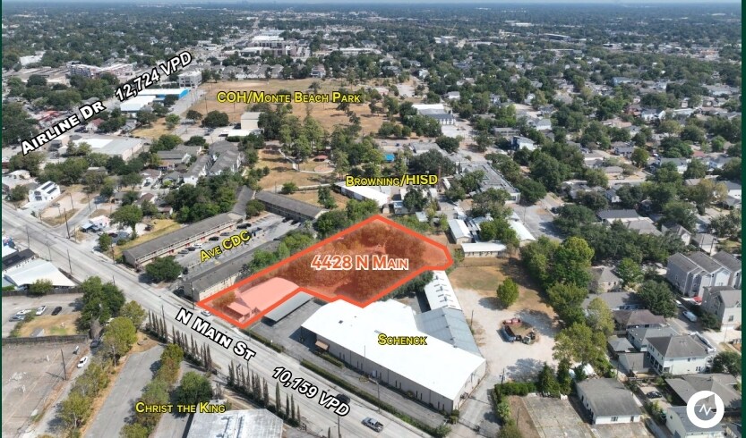 4428 N Main St, Houston, TX for sale - Aerial - Image 2 of 2