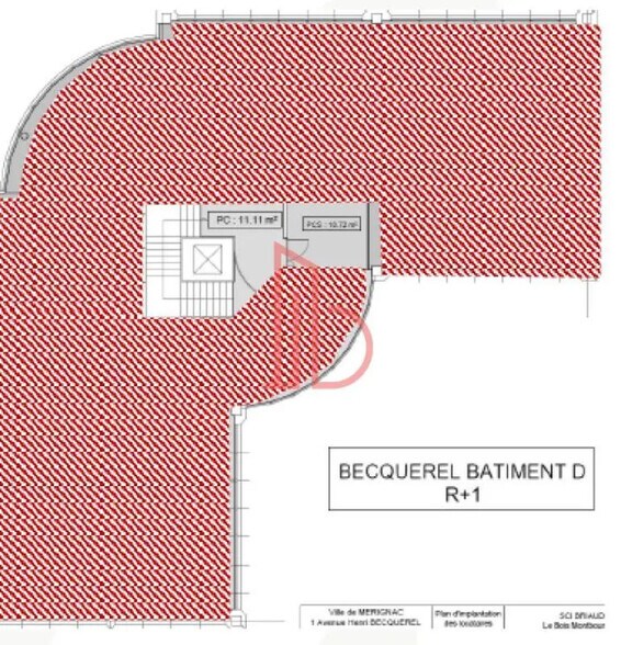 Bureau dans Mérignac à louer - Plan d’étage - Image 2 de 2