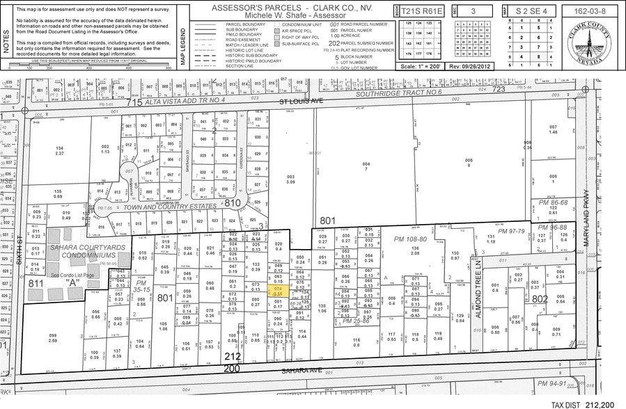 914 E Sahara Ave, Las Vegas, NV for lease - Plat Map - Image 3 of 3