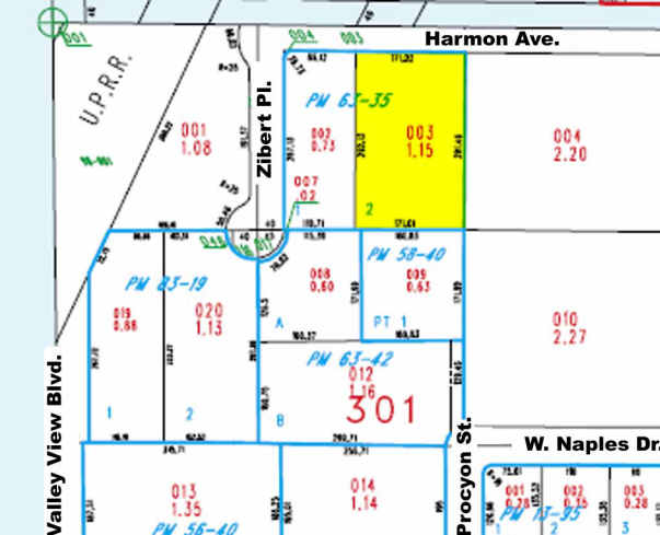 3625 W Harmon Ave, Las Vegas, NV à louer - Plan cadastral - Image 3 de 5