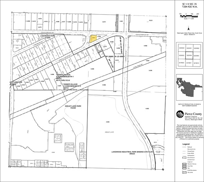5408 Steilacoom Blvd SW, Lakewood, WA à vendre - Plan cadastral - Image 3 de 3